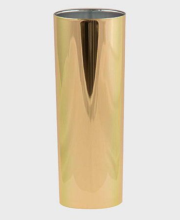 Long Drink Metalizado Dourado com interna Cristal Para Transfer Laser ou Serigrafia 1un