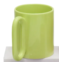 Canecas para Sublimação Coloridas Verde Alça Oval - 325ml