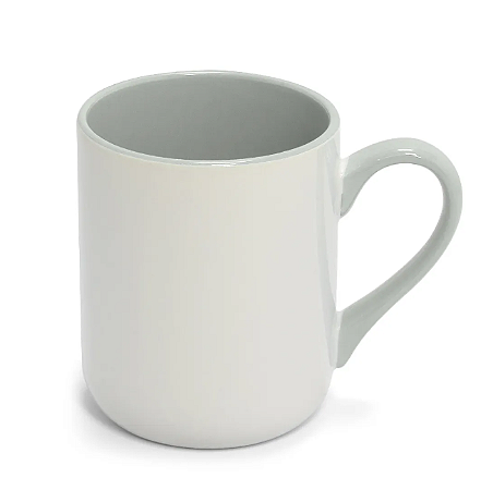 Caneca Imperial Cerâmica Branca para Sublimação alça e Interior Colorido Cinza - 325ml