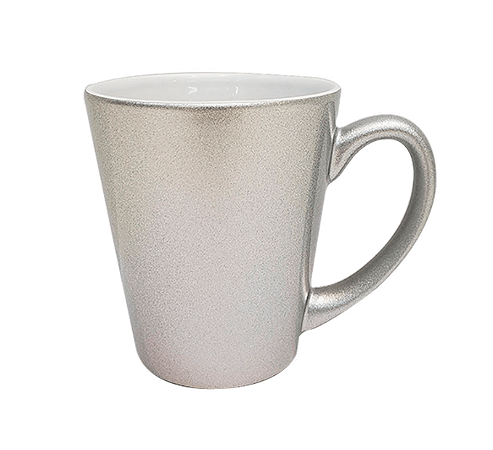 Caneca Cônica Perolizadsa Prata Leite 325ml - 36 Unidade