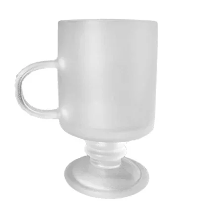 Taça de Vidro Jateado Capuccino para Sublimação - 350ml