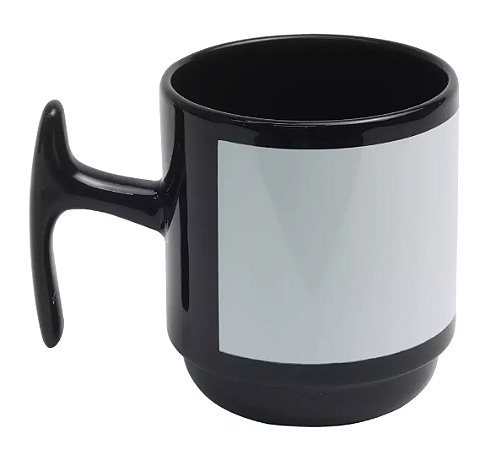 Caneca Preta com Faixa Branca Majestic - 325ml