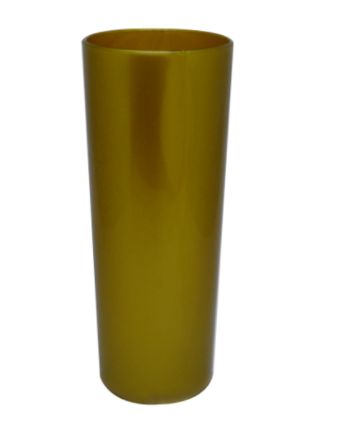 100 Copo Long Drink capacidade de 330ml Dourado Leitoso para Transfer Laser ou Serigrafia