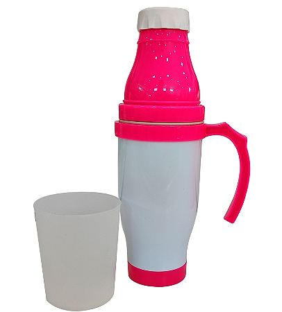 Garrafa De Polímero Semi-Térmica 560ml Para Sublimação - Pink