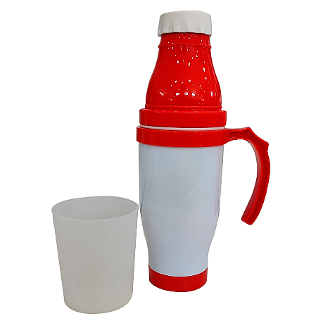 Garrafa De Polímero Semi-Térmica 560ml Para Sublimação - Vermelho