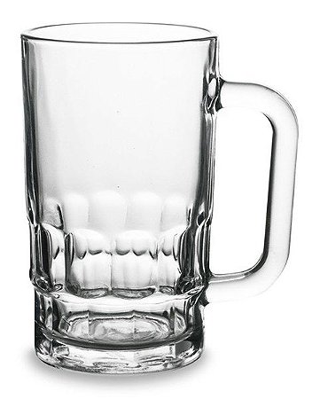 Caneca de Chopp 300ml  ( Vidro Transparente )