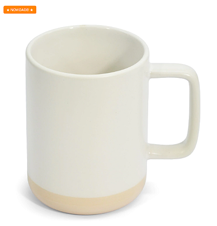 Caneca Crema para Sublimação Fosca com Base Bege - 325ml