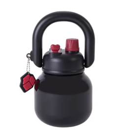 Garrafa Térmica Puffy Preta de 600ml - Sem Resina