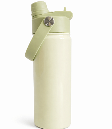 Garrafa Térmica para Sublimação Tampa 2 bicos Cantil Verde Claro - 650ml