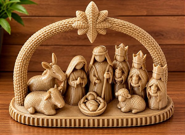 Presépio de Natal Decoração Festa Natalina Moderna Minimalista