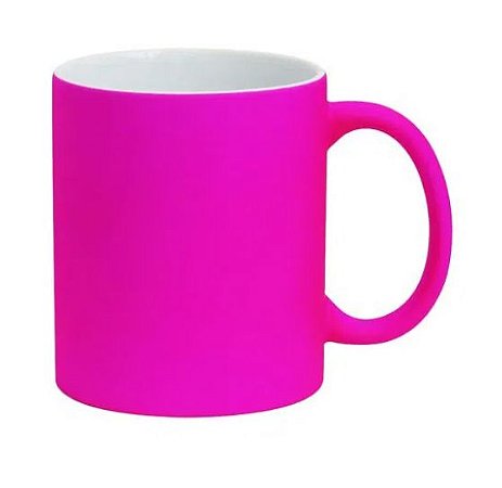 Caneca para Sublimação de Cerâmica Neon Fosca Pink