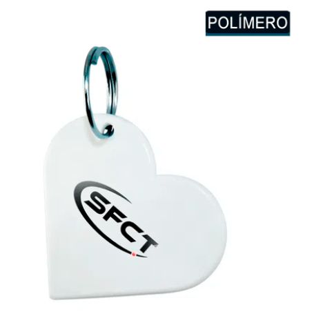 Chaveiro Coração de Plástico SFCT - 10 Unidades