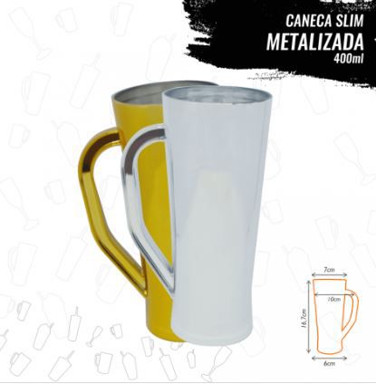 Caneca Slin Metalizada 400 ml