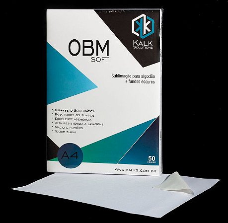 OBM SOFT - Sublimação p/ Tecido Escuro e/ou claro - A4 PCT 10 FLS