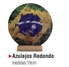 Azulejo Cêramica Redondo Branco - 19 cm diâmetro