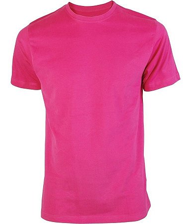 Camiseta Poliester Rosa Pink Sublimatica - Adulta - Teteu Foto
