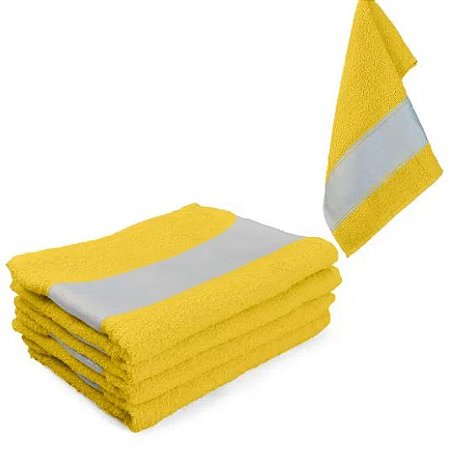 Toalha De Rosto Amarelo Canário Para Sublimação - 1 Unidade