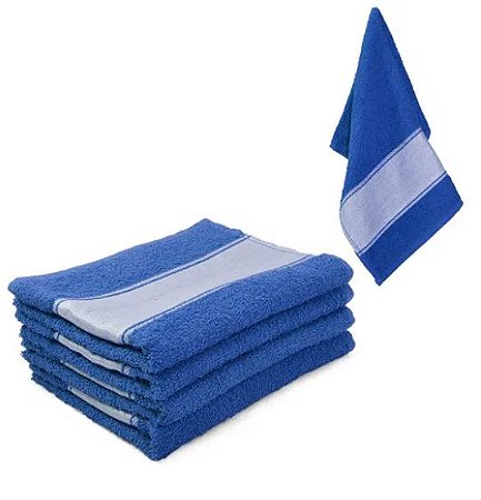 Toalha De Rosto Azul Royal Para Sublimação - 1 Unidade
