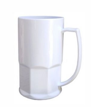 Caneca de Chopp em Polímero Para Sublimação Branco - 500ml