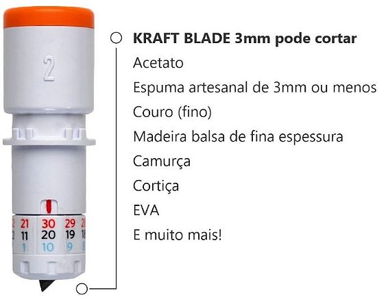 Lâmina Kraft 3mm Silhouette Cameo 4 - 2 Unidades
