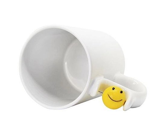 Caneca Branca com Alça Smile Face