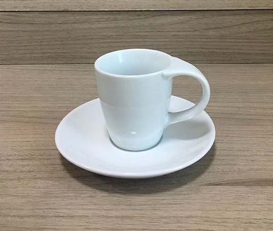 Xícara de café Cêramica cônica branca para sublimação - 88ml
