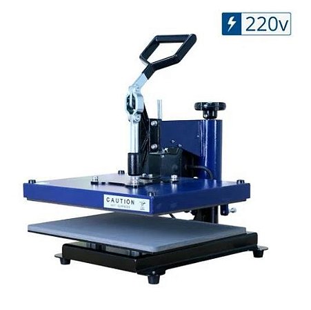 Prensa Térmica Plana (Base 29x38) Giratória Premium - 220v