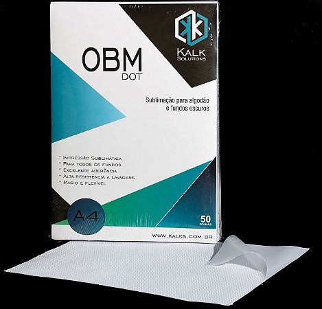 OBM DOT - Sublimação p/ Tecido Escuro e/ou claro - A4 PCT 10 FLS