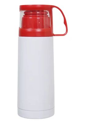 Garrafa Térmica Com Copo Vermelha 300ml - Teteu Foto-Produtos