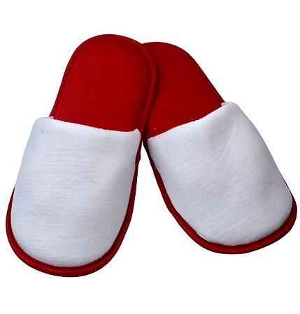 Pantufa para Sublimação Vermelho / Branco - Infantil