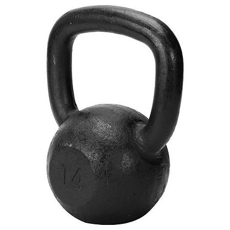 Kettlebell de 14kg de ferro da TURBO FITNESS