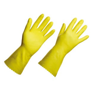 Luva de Latex Amarela (P, M ou G)