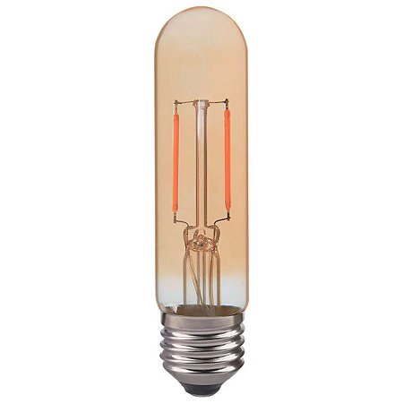 Lâmpada Filamento Led Retrô Tubular T30 Âmbar 220K E27 2W Bivolt