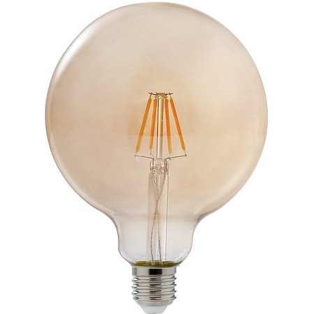 Lâmpada Filamento Led Retrô Globo G95 Âmbar 2200K E27 4W Bivolt