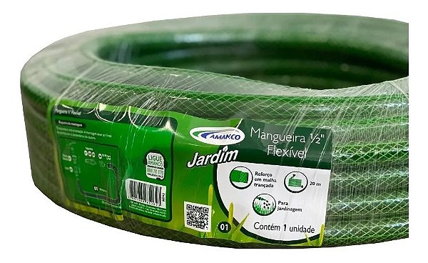 Mangueira 1/2 Verde para Jardim - Rolo 20m