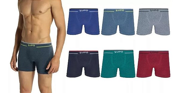 Cueca Boxer Adulto Sem Costura Lupo