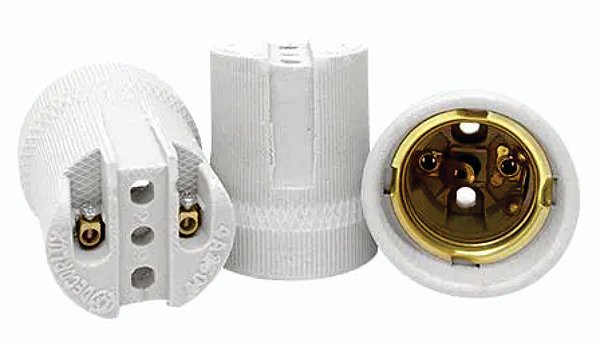 Bocal/Soquete E27 Porcelana Especial 4A 250V