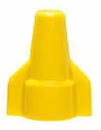 Terminal Conector de Torção com Borda 2 x 6,0 mm Amarelo - Pacote 50 Unidades