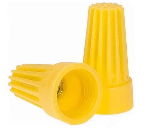 Terminal Conector de Torção 3 x 2,5 mm Amarelo - Pacote 50 Unidades