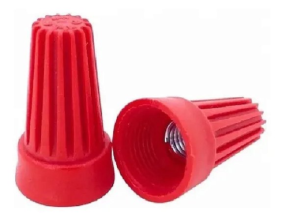 Terminal Conector de Torção 2 x 6,0 mm Vermelho - Pacote 50 Unidades