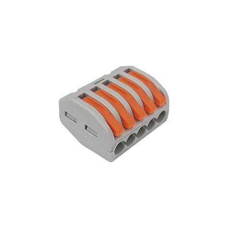 Conector de Emenda e Derivação 0,5 a 4 mm² 5 Pólos 32A Cinza