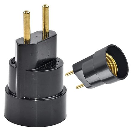 Bocal/Soquete E27 Adaptador Plug Macho 4A 250V