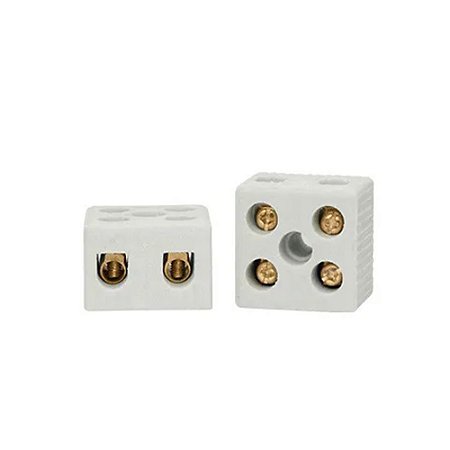 Conector de Porcelana 2 Pólos 10 mm² 50A 600V