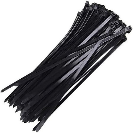 Abraçadeira de Nylon 380 x 4,8 mm Preta - Pacote 50 Unidades