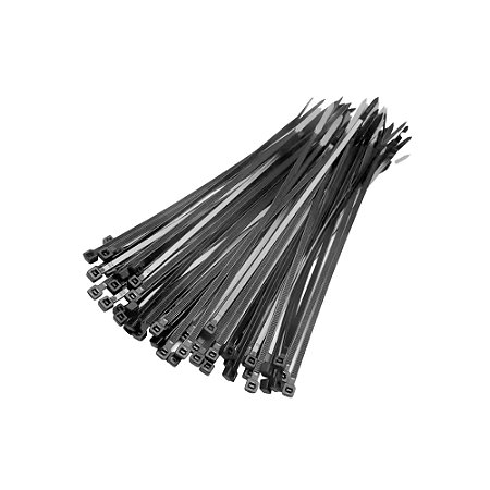 Abraçadeira de Nylon 100 x 2,5 mm Preta - Pacote 100 Unidades