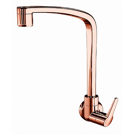 Torneira para Cozinha de Parede Flatt Rosé Gold Lorenzetti 1168 F71