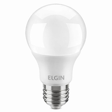 Lâmpada Bulbo Led A60 Branco Morno 3000K E27 9W Bivolt Elgin