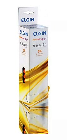 Pilha de Zinco Energy AAA Tubo com 60 Elgin