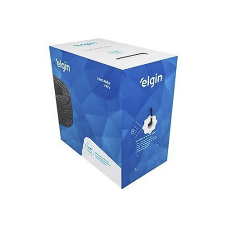 Cabo para CFTV 4 Pares 25AWG com Certificação da Anatel 305m Preto Elgin