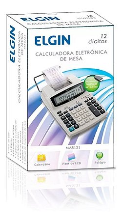 Calculadora Eletrônica de Mesa Compacta com Bobina MA5121 Elgin